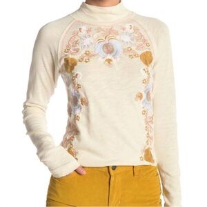 FREE PEOPLE Disco Rose Top In Ivory (medium)